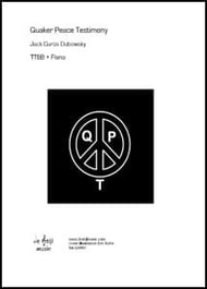 Quaker Peace Testimony TTBB choral sheet music cover Thumbnail